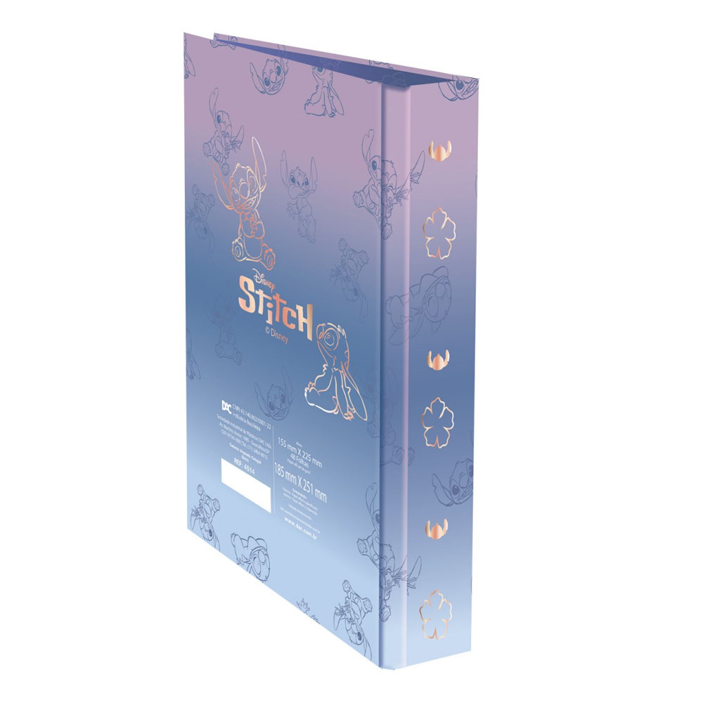 Foto 2 de Fichário colegial 10 divisórias 48fls stitch dac