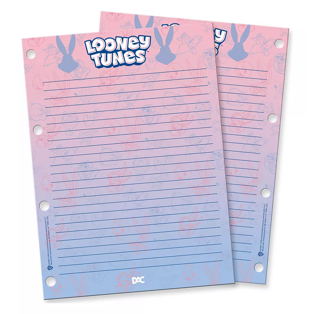 Foto 2 de Fichário universitário pvc looney tunes 10 divisórias dac