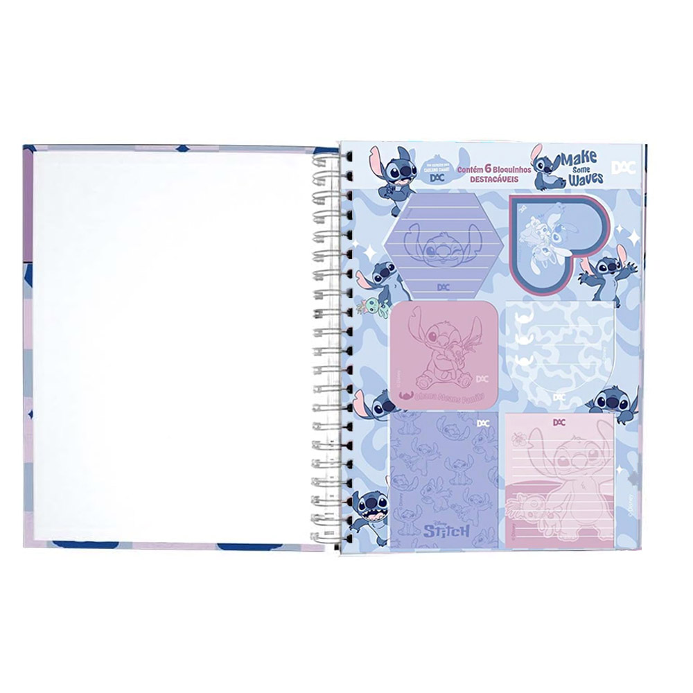 Foto 2 de Bloquinhos caderno smart unv stitch 6 uni 20fhs dac