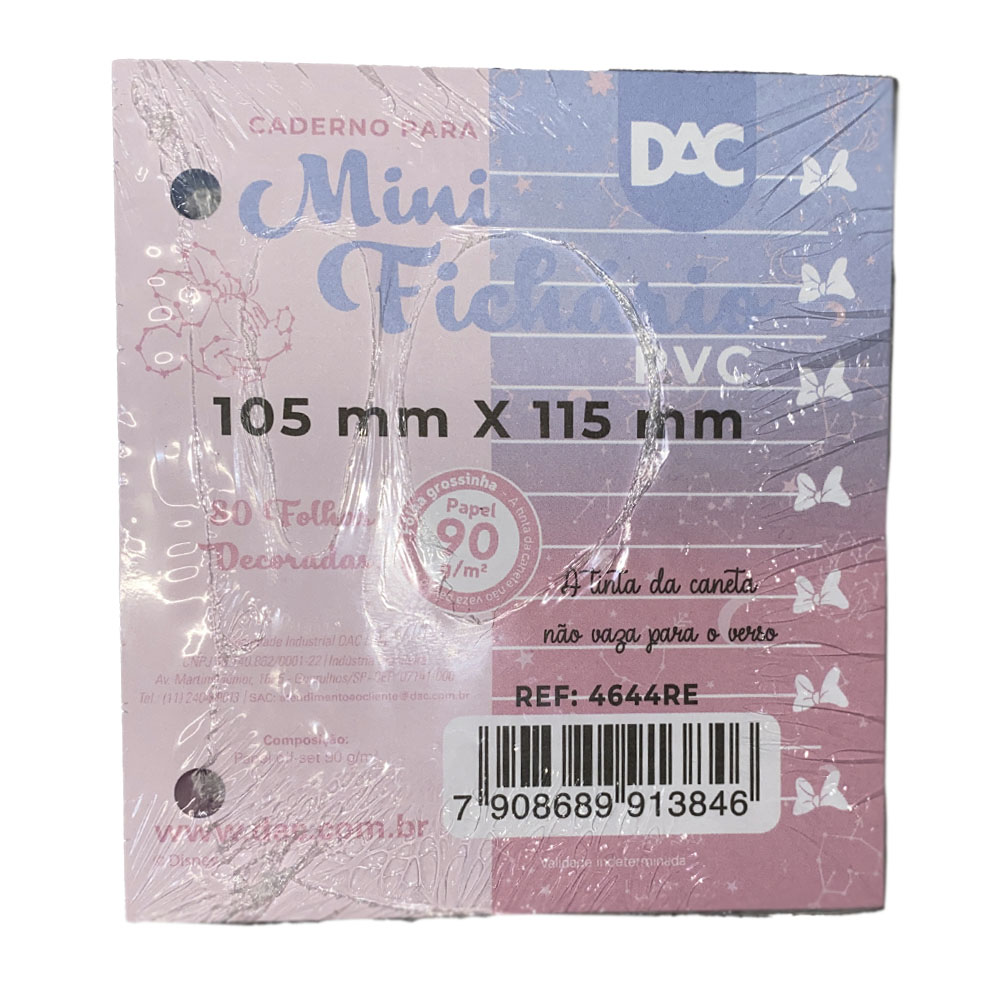 Foto 3 de Refil de folhas p/ mini fichário c/80 fls disney minnie dac