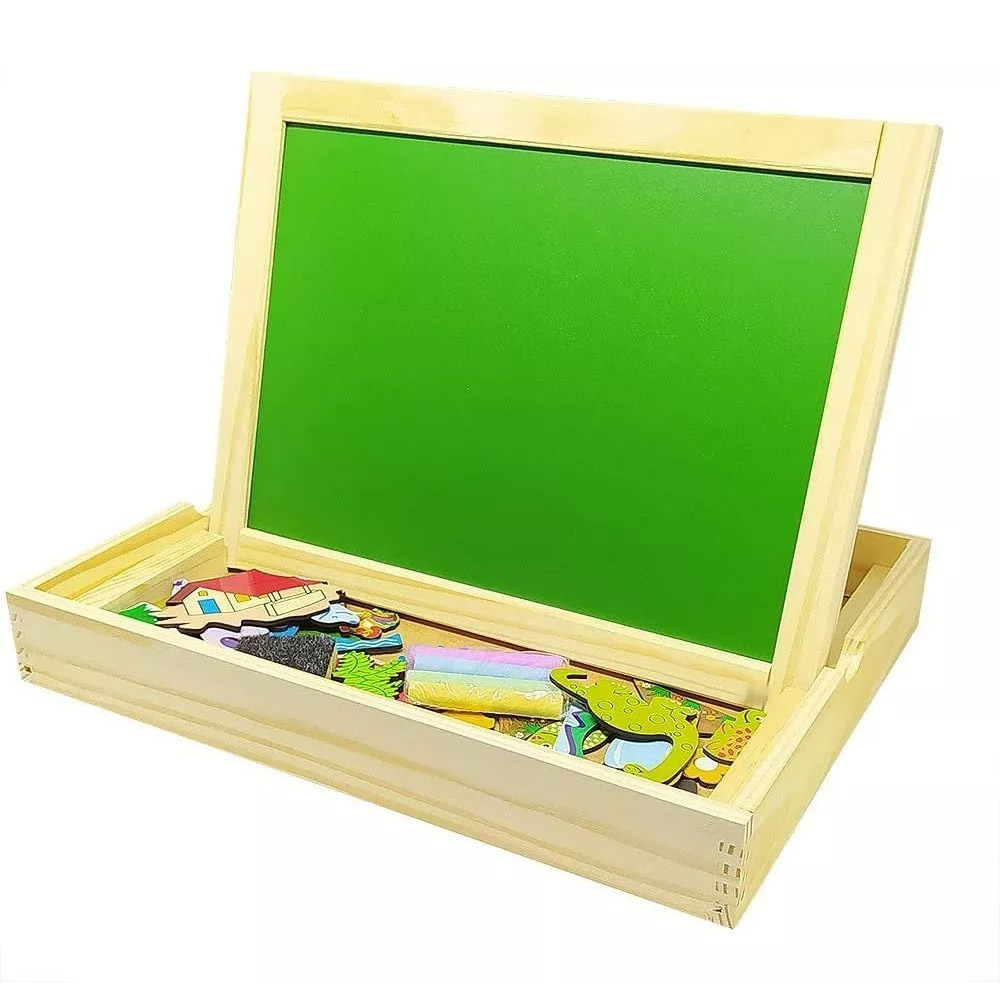 Foto 2 de Lousa magnética de madeira c/ imãs divertidos dipedu brw