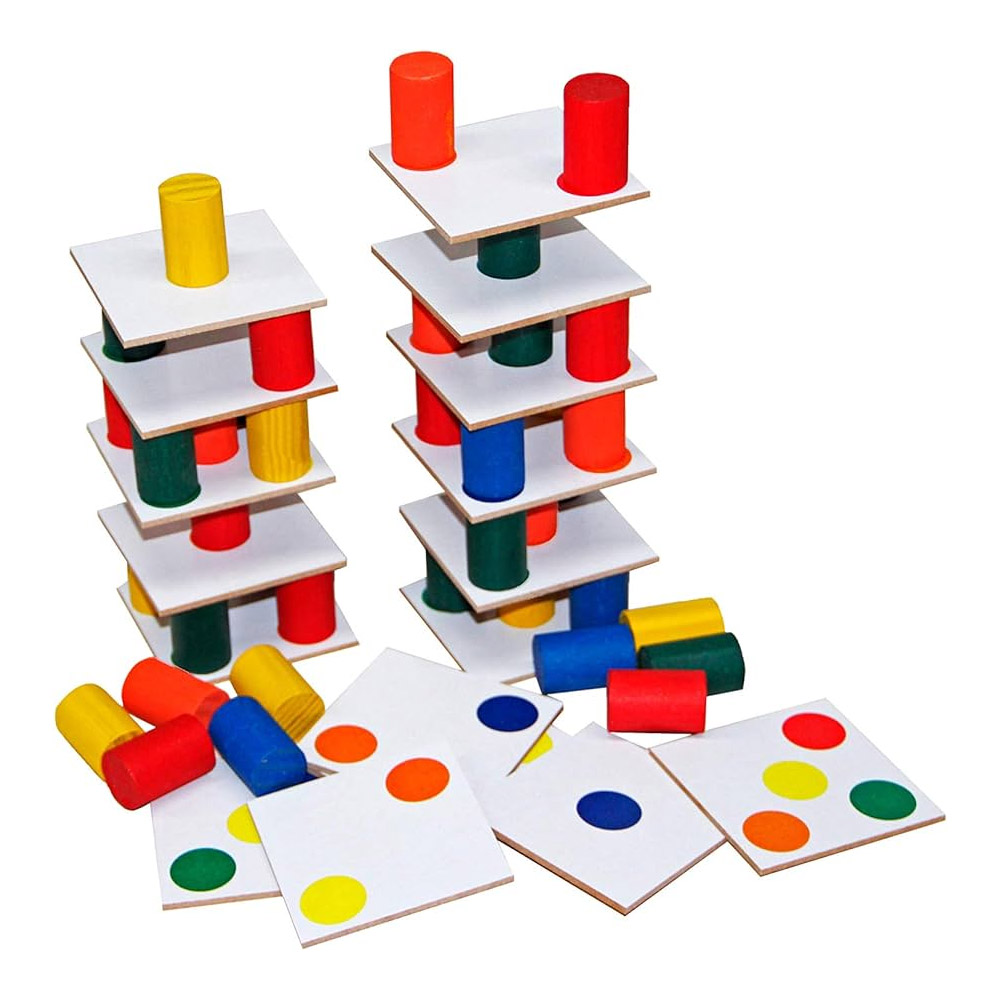 Foto 2 de Torre inteligente educativo com 63 peças dipedu brw