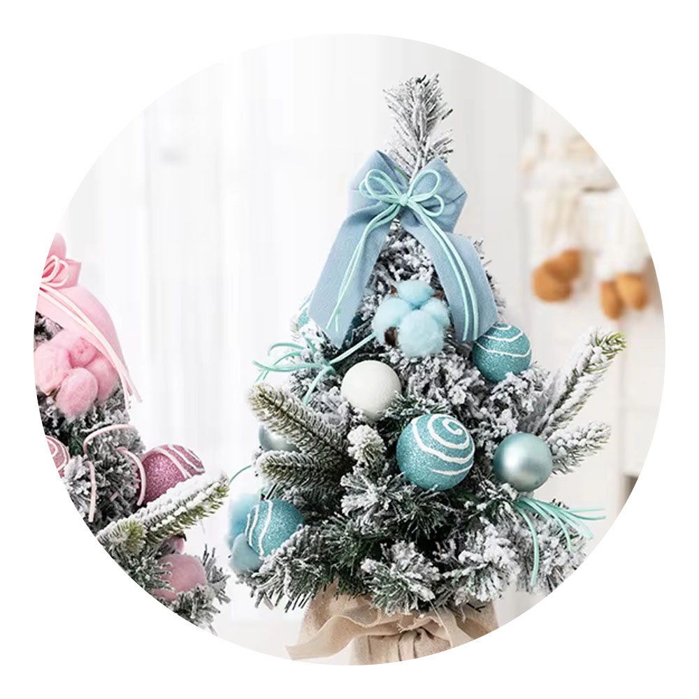 Foto 2 de Mini árvore de natal decorada 30cm azul claro vmp