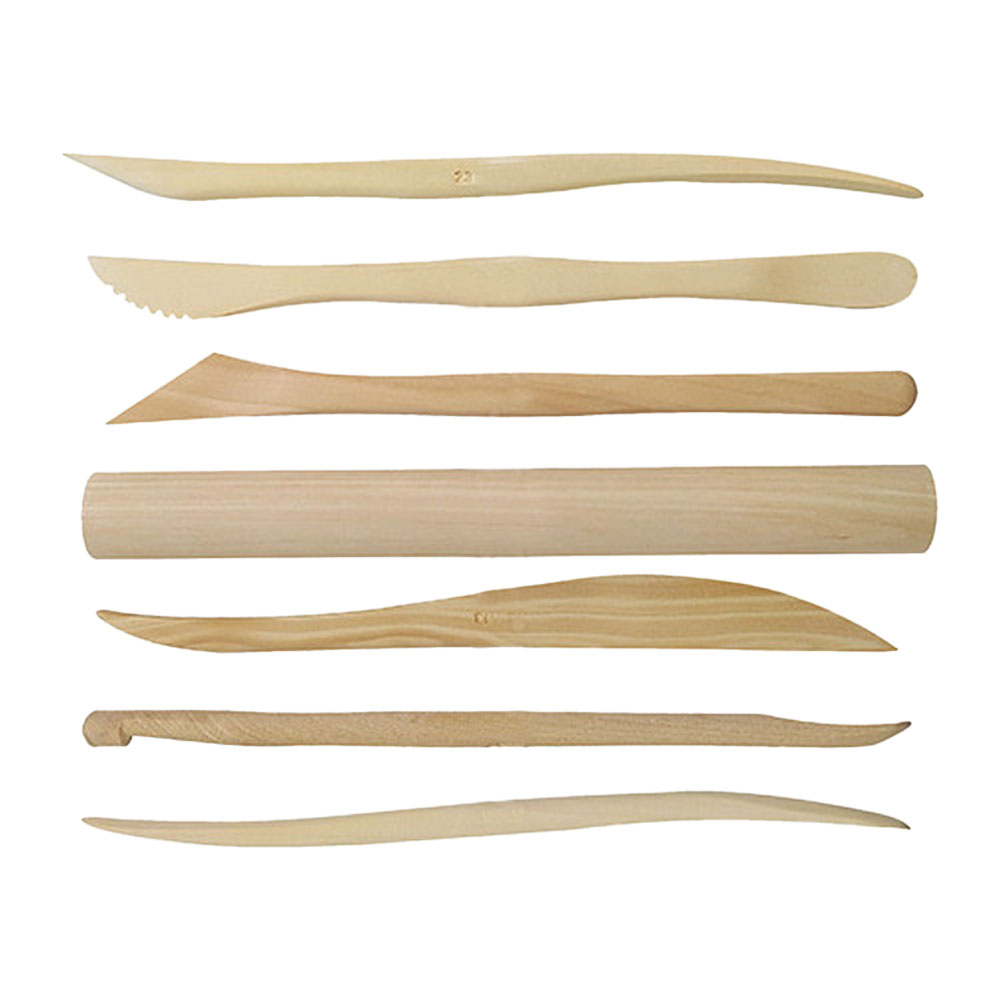 Foto 3 de Ferramentas de modelagem wooden cutters 7pçs das