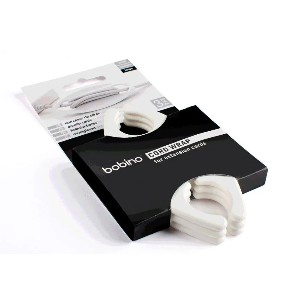 Foto 3 de Organizador de cabos grande 3 unidades branco bobino