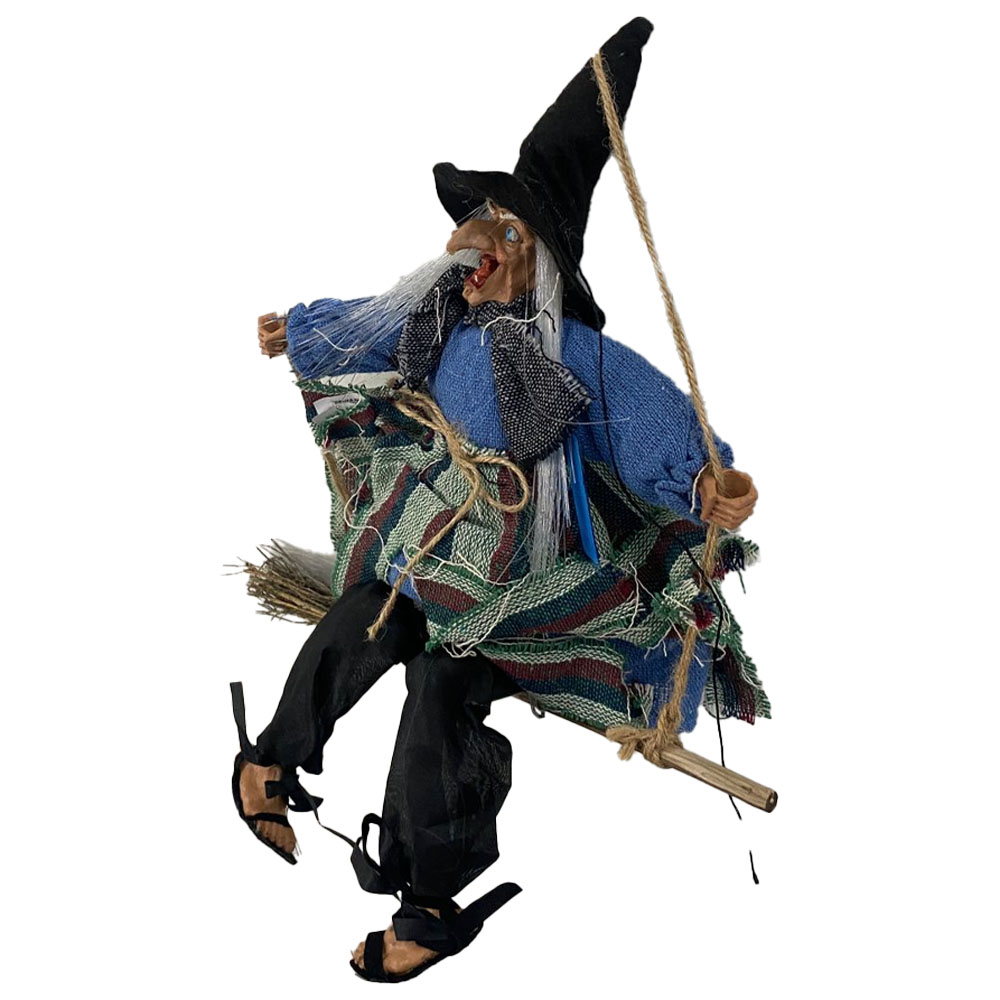 Foto 3 de Bruxa no balanço 37cm com luz som movimento halloween