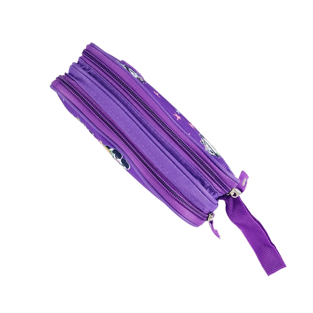 Foto 3 de Estojo 2 divisórias cross style panda unicórnio roxo clio