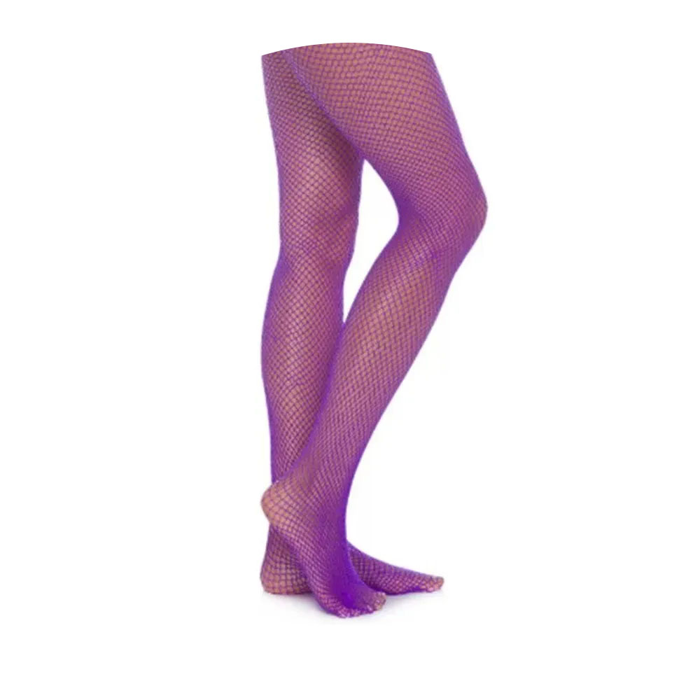 Foto 3 de Meia arrastão calça adulto tam único roxo ferrutextil