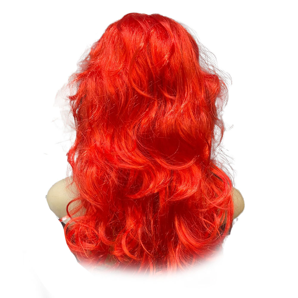 Foto 3 de Peruca longa ondulada vermelha 917 233 fantasia festa