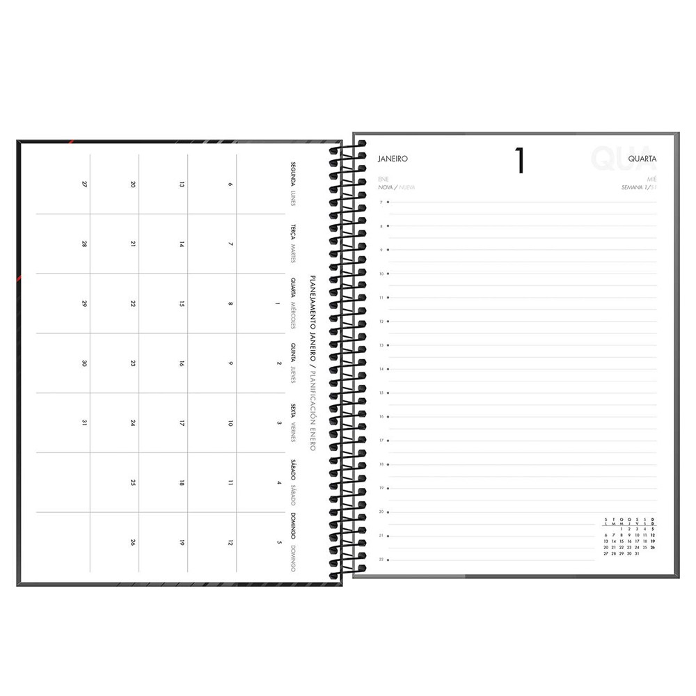 Foto 2 de Agenda 2025 executiva espiral diária spot preto tilibra