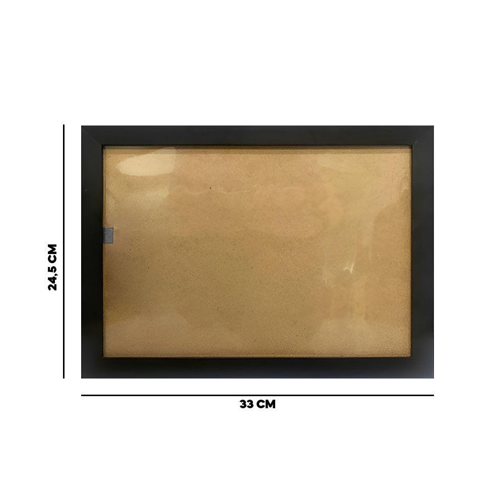 Foto 2 de Porta diploma acetato 33x24,5cm fundo mdf moldura preta