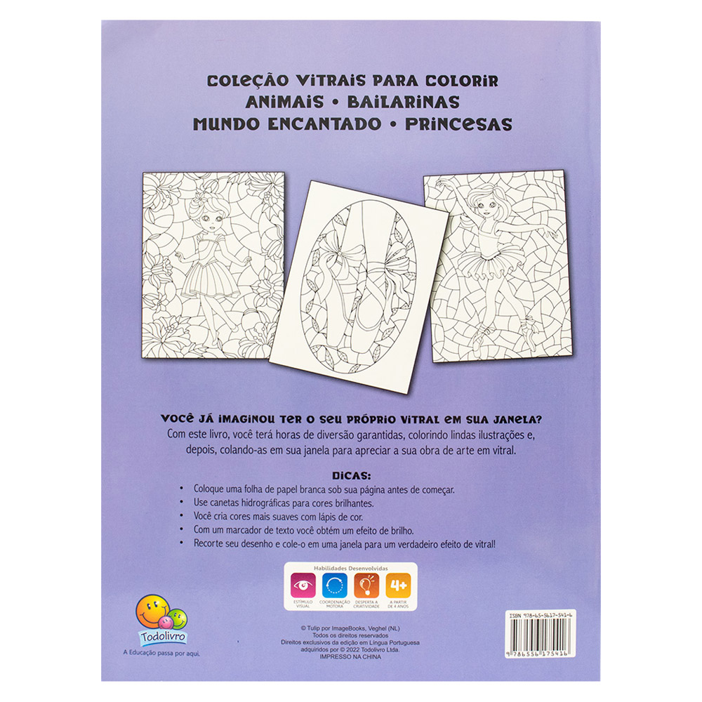 Foto 3 de Vitrais para colorir bailarinas