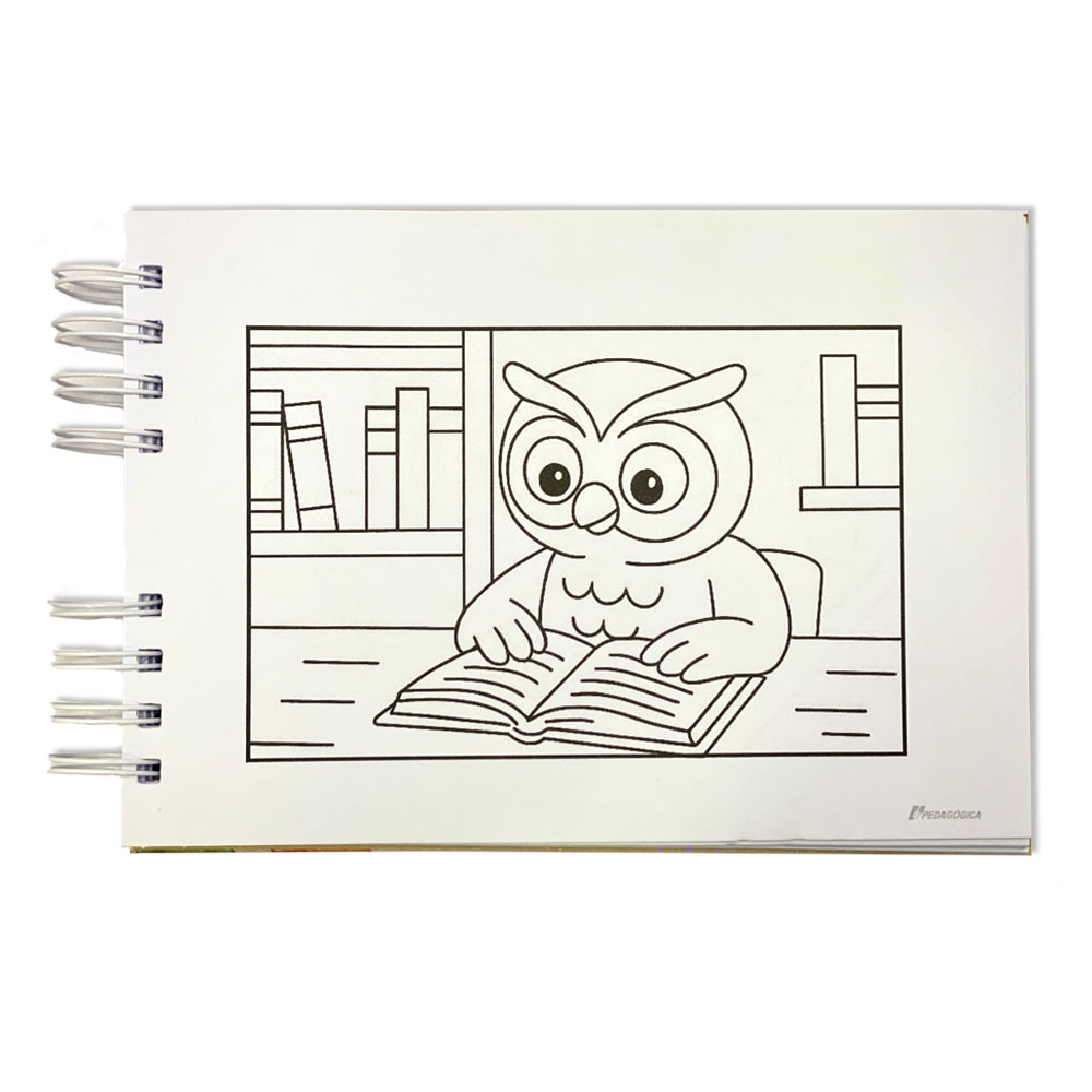 Foto 2 de Livro de colorir kids corujinha 100fls 120g pedagógica