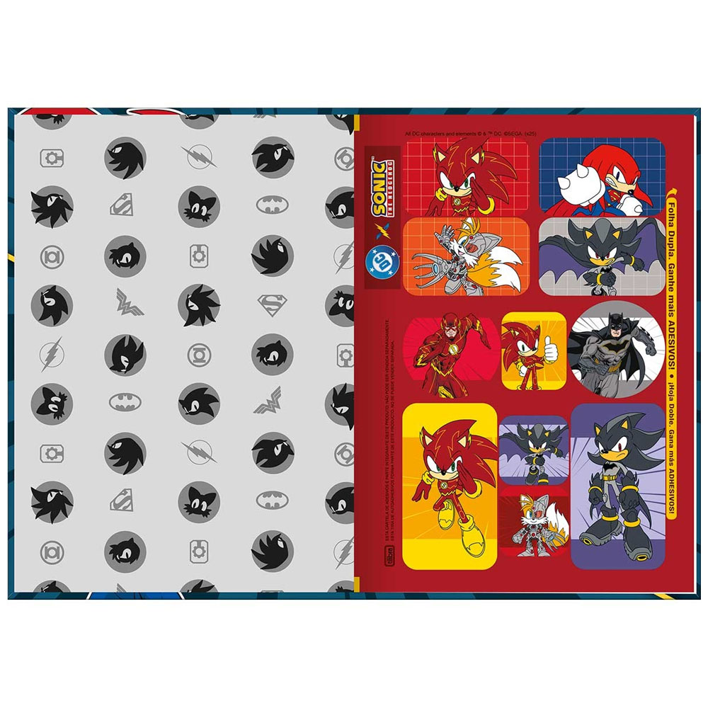 Foto 2 de Caderno brochura 1/4 80fls sonic dc mulher maravilha tilibra