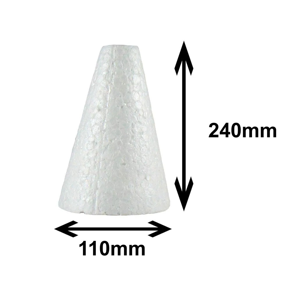Foto 2 de Cone de isopor 240x110mm 1 unidade styroform