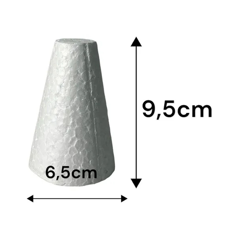 Foto 2 de Cone de isopor 095x065mm 1 unidade styroform