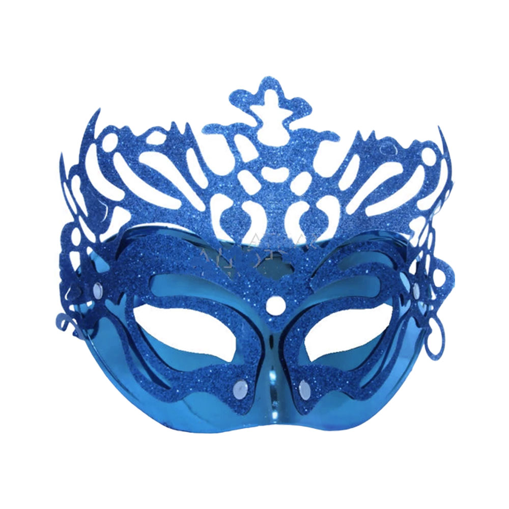 Foto 3 de Mascara veneza gala glitter luxo azul carnaval festas