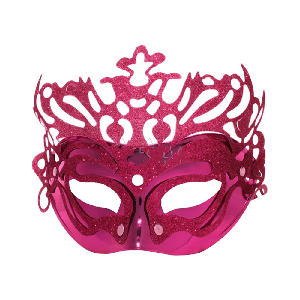 Foto 3 de Mascara veneza metálica vermelha luxo carnaval festas